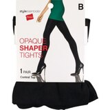 Style Essentials by Hanes Opaque Shaper Tights, Black, thumbnail image 1 of 2