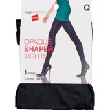 Style Essentials by Hanes Opaque Shaper Tights, Black, thumbnail image 1 of 2