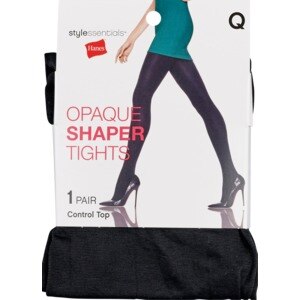 Style Essentials by Hanes Opaque Shaper Tights, Black