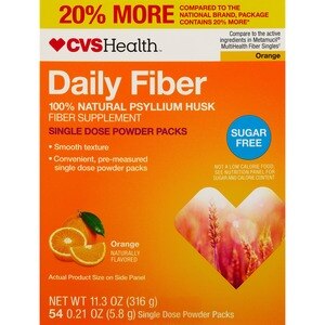 CVS Health Sugar-Free Daily Fiber Single Dose Packs, 54 Ct