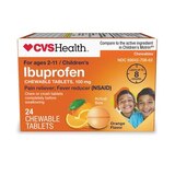 CVS Health Junior Strength Ibuprofen 100 MG Chewable Tablets, Orange, thumbnail image 1 of 8