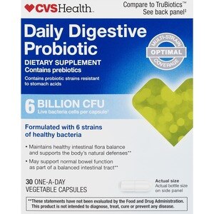 CVS Health Daily Digestive Probiotic Capsules, 30 Ct