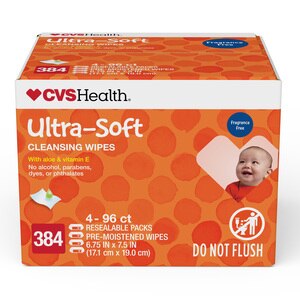 CVS Health Ultra Soft Cleansing Wipes Refills, 5 Pack