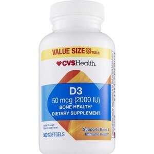 CVS Health - Vitamina D en cápsulas blandas, 2000IU