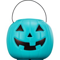 Spooky Village 8" Teal Pumpkin Bucket