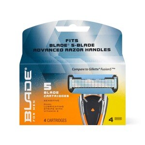 Blade Men's 5-Blade Razor Blade Refills, 4 Ct , CVS