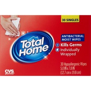 Total Home Antibacterial Moist Wipes, 30 Ct , CVS