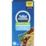 Total Home Zipper Seal Sandwich Bags, 100 ct, thumbnail image 1 of 6