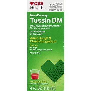 CVS Health Tussin DM Adult Cough & Chest Congestion Liquid