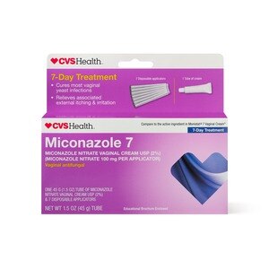 CVS Health Miconazole 7 Day - Crema para tratamiento vaginal, 1.59 oz