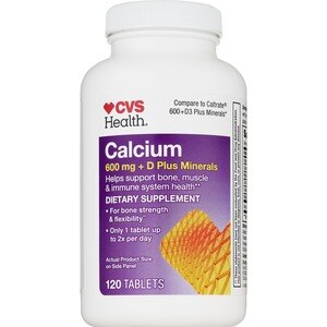 CVS Health - Calcio de 600 mg + vitamina D y minerales en tabletas