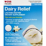 CVS Health Fast Acting Dairy Relief Chewable Tablets, thumbnail image 1 of 6