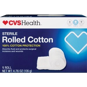 Pure Cotton Soft & Adherent Blood/Exudates Absorbent Cotton Roll -  8mm-15mm, 50pcs/Roll