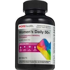 CVS Health Women 50+ Multivitamin Tablets, 200 Ct