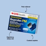 CVS Health Ibuprofen PM Pain Reliever & Nighttime Sleep-Aid Coated Caplets, thumbnail image 2 of 8