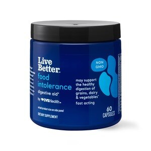 Live Better Food Intolerance Digestive Aid Capsules, 60 CT