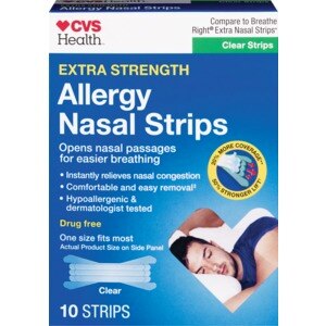 CVS Health Allergy Nasal Strips, Clear, 10 Ct