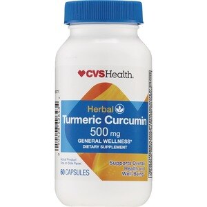 CVS Health - Cápsulas de cúrcuma, 500 mg, 60 u.
