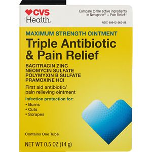 CVS Health Triple Antibiotic & Pain Relief Maximum Strength Ointment, 1 Ounces