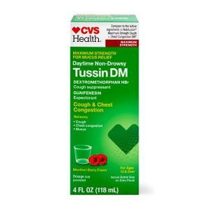 CVS Health Non Drowsy Maximum Strength Tussin DM Cough & Chest Congestion, 4 Ounces