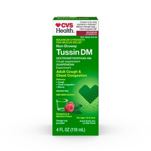 CVS Health Tussin DM Adult Cough & Chest Congestion Maximum Strength Liquid