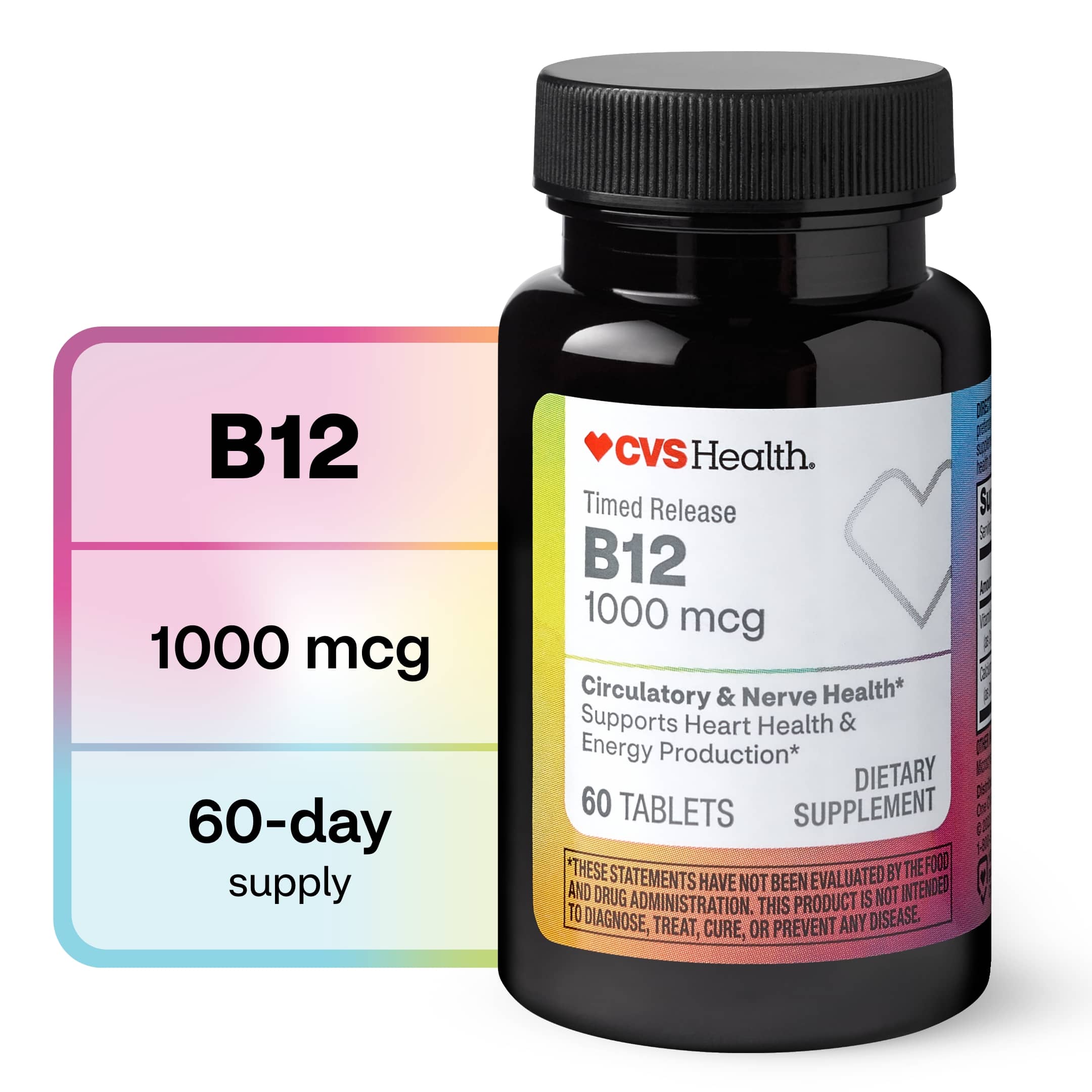 CVS Health Vitamin B12 Timed Release Tablets 1000mcg, 60CT