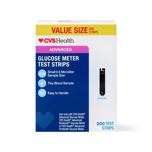 cvs health advanced glucose meter test strips