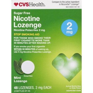 CVS Health Nicotine Polacrilex Lozenges 2 mg Mint
