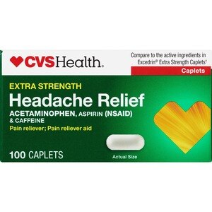  Excedrin Extra Strength Caplets for Headache Pain Relief, 24  Count : Health & Household