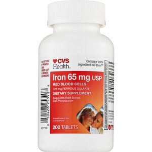 cvs health iron 65 mg tablets