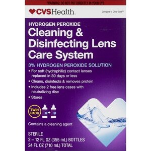 CVS Health - Sistema de limpieza de lentes desinfectante con peróxido de hidrógeno