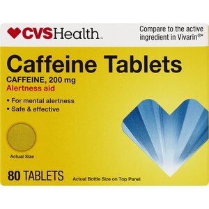 CVS Health - Tabletas de cafeína, 80 u.