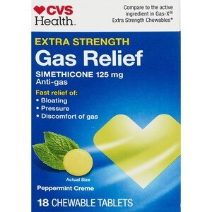 CVS Health Extra Strength Gas Relief, Peppermint Cr - 18 Ct
