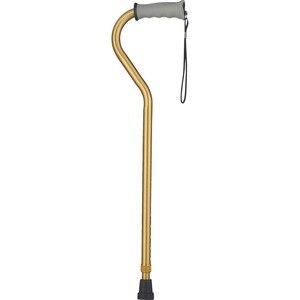 CVS Health Offset Grip Gel Handle Cane, Brown