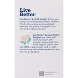 CVS Live Better Organic Cotton Tampons  with Compact Plant-Based Plastic Applicator, Regular & Super, 36 CT, thumbnail image 4 of 5