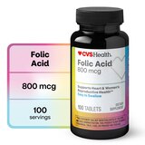 CVS Health Folic Acid Tablets, 100 CT, thumbnail image 1 of 8