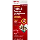 CVS Health Children's Acetaminophen Pain Reliever & Fever Reducer Oral Suspension, Cherry, 8 FL OZ, thumbnail image 1 of 4