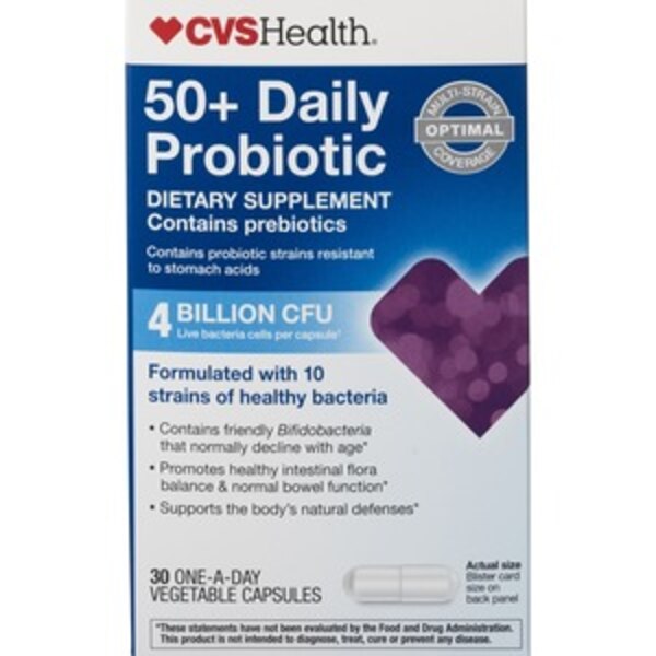 CVS Health Adult 50+ Probiotic Capsules, 30 CT Pick Up In Store TODAY