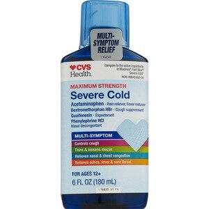CVs Health Maximum Strength Severe Cold Liquid, 6 OZ