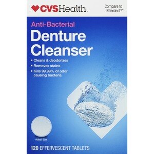CVS Health Anti-Bacterial Denture Cleanser Tablets, 120 Ct