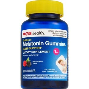 CVS Health Children's Melatonin 1 MG Gummies, Mixed Berry, 60 Ct