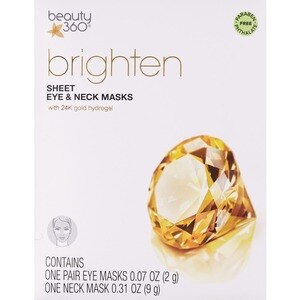 Beauty 360 Brighten 24K Gold Hydrogel Eye & Neck Masks