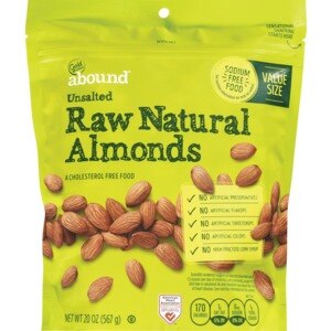 Gold Emblem Abound - Almendras naturales sin tostar, 20 oz
