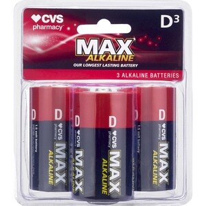 CVS Max - Batería alcalina D, 3 u.