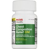 CVS Health Chest Congestion Relief DM Expectorant & Cough Suppressant Tablets, 60 CT, thumbnail image 3 of 5