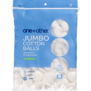  Beauty 360 Jumbo Absorbent Cotton Balls, 70CT 