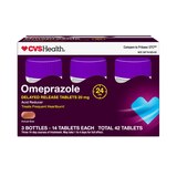 CVS Health Omeprazole Delayed Release Acid Reducer Tablets, 20 MG, thumbnail image 1 of 10