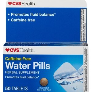 CVS Health Caffeine Free Water Pills, 50 Ct