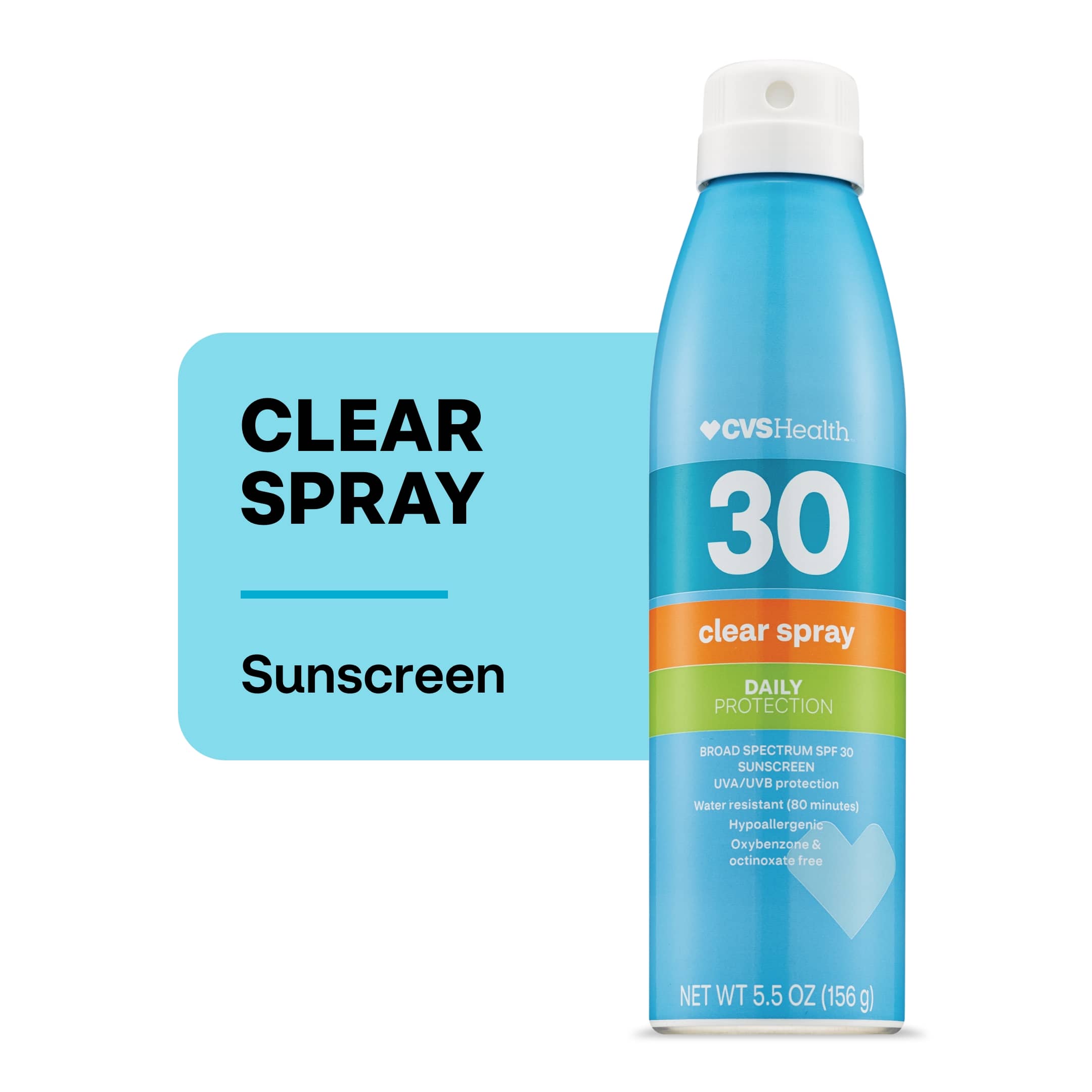 CVS Health Clear Broad Spectrum Sunscreen Spray 6 OZ