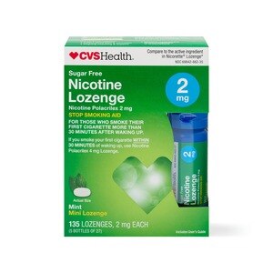 CVS Health Sugar Free Nicotine 2mg Lozenge, Mint, 135 Ct